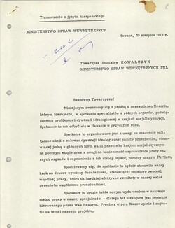 1973_AUG_30 Invitation letter for Stanisław Kowalczyk