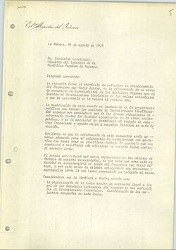 1973_AUG_30 Invitation letter for Stanisław Kowalczyk - Spanish