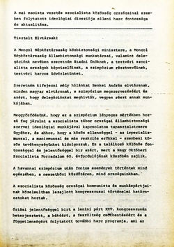 1977_MAY Speech of the Mongolian representative Punchag Dechin - Hungarian