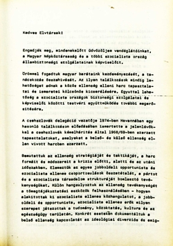 1977_MAY Speech of the Czechoslovak representative Jan Hanuliak - Hungarian