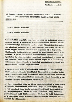 1977_MAY Speech of the Soviet representative V. Chebrikov - Hungarian