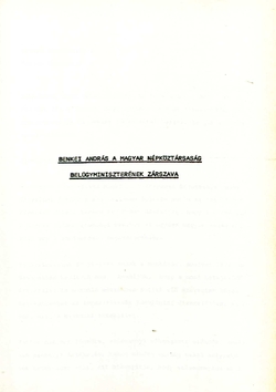 1977_MAY_26 Closing speech of Andras Benken - Hungarian