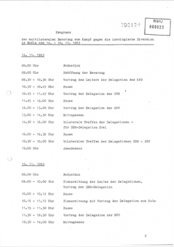 1983_NOV Program of the conference - German