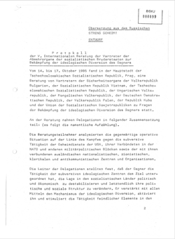 1986_OCT Draft protocol of the conference - German