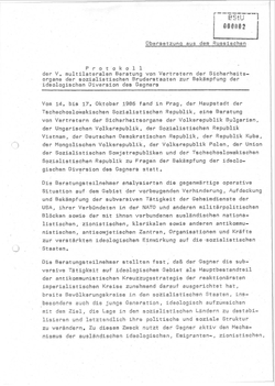 1986_OCT_17 Protocol of the conference proceedings - German