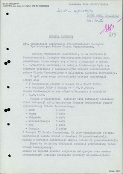 Report of the Polish delegation on the conference - Polish