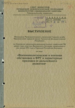 Speech by the representative of the GDR delegation - Russian