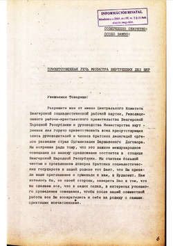1970_DEC_7 Introductory speech of the Hungarian minister of internal affairs - Russian