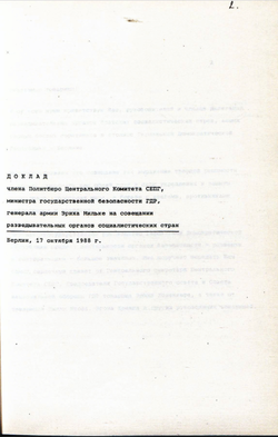 1988_OCT_17 Introductory speech of the GDR minister of state security Erich Mielke - Russian